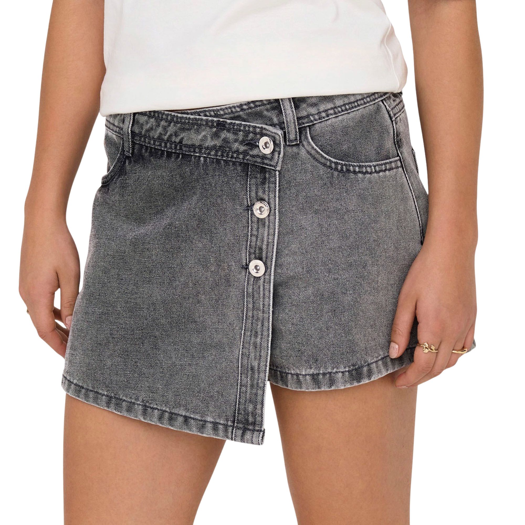 Only Lesly Denim Wrap Skort Dames
