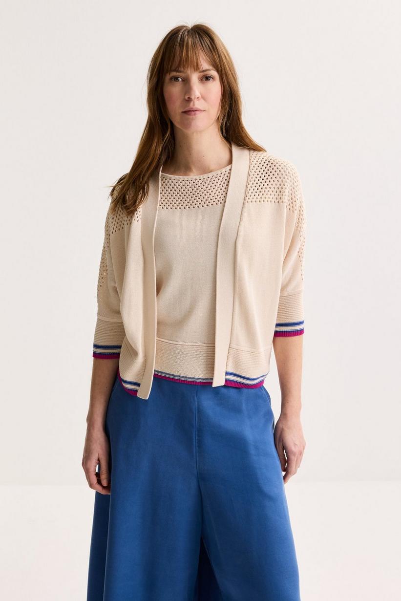 Améline Ajourcardigan Met Vleermuismouwen