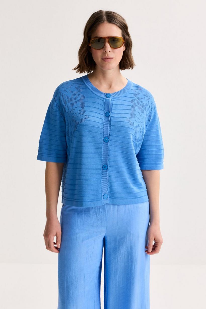 Mayerline Ajourcardigan Met Korte Mouw