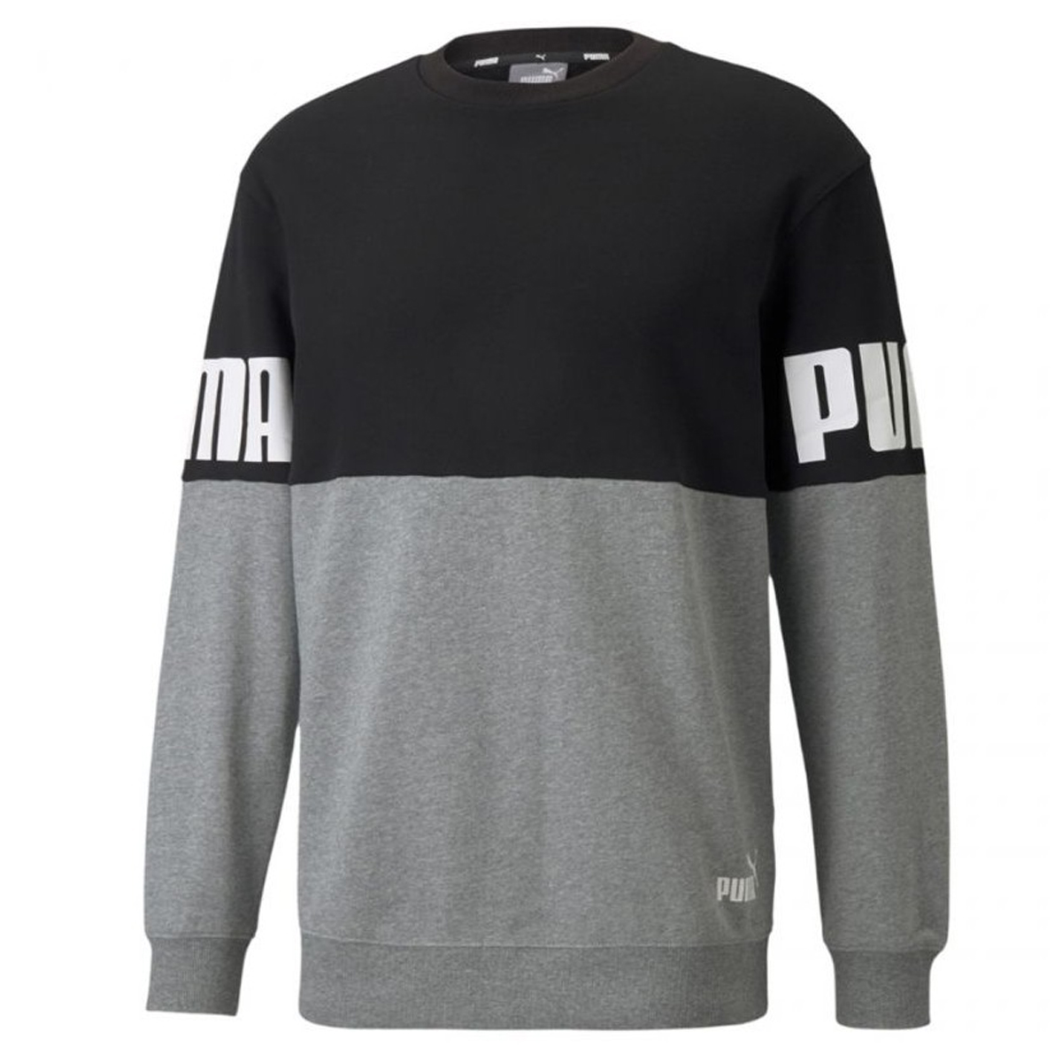 Puma Heren power colour block crew neck sweatshirt