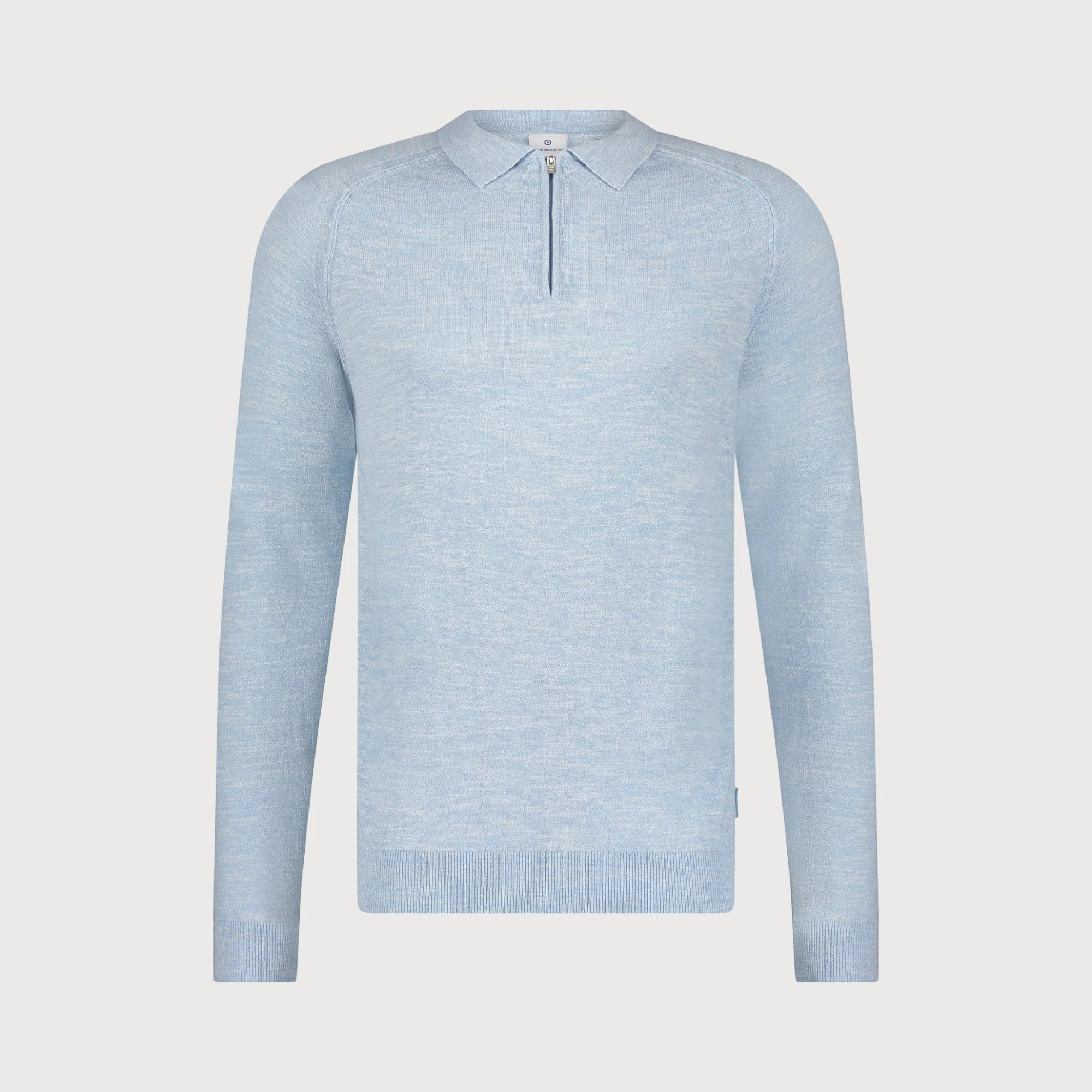 Blue Industry De knitted lange mouw polo met ritssluiting |