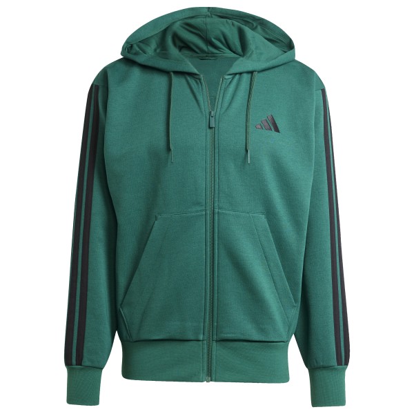 adidas - 3 Stripes Fleece Full Zip Hoodie - Trui met capuchon, turkoois/groen