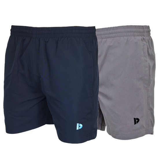 Donnay Donnay Heren - 2-Pack - Kort Sport/zwemshort Toon - Navy & Steel Grey