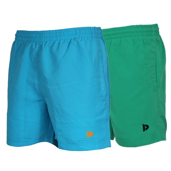 Donnay Donnay Heren - 2-Pack - Kort Sport/zwemshort Toon - Sea Blue & Grass Green