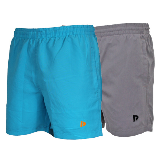 Donnay Donnay Heren - 2-Pack - Kort Sport/zwemshort Toon - Sea Blue & Steel Grey