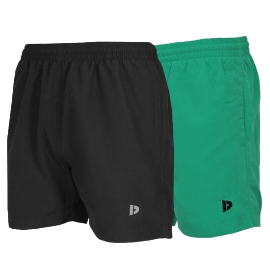 Donnay Donnay Heren - 2-Pack - Kort Sport/zwemshort Toon - Zwart & Grass Green