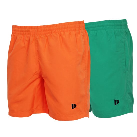 Donnay Donnay Heren - 2-Pack - Kort Sport/zwemshort Toon - Apricot & Grass Green
