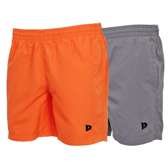 Donnay Donnay Heren - 2-Pack - Kort Sport/zwemshort Toon - Apricot & Steel Grey