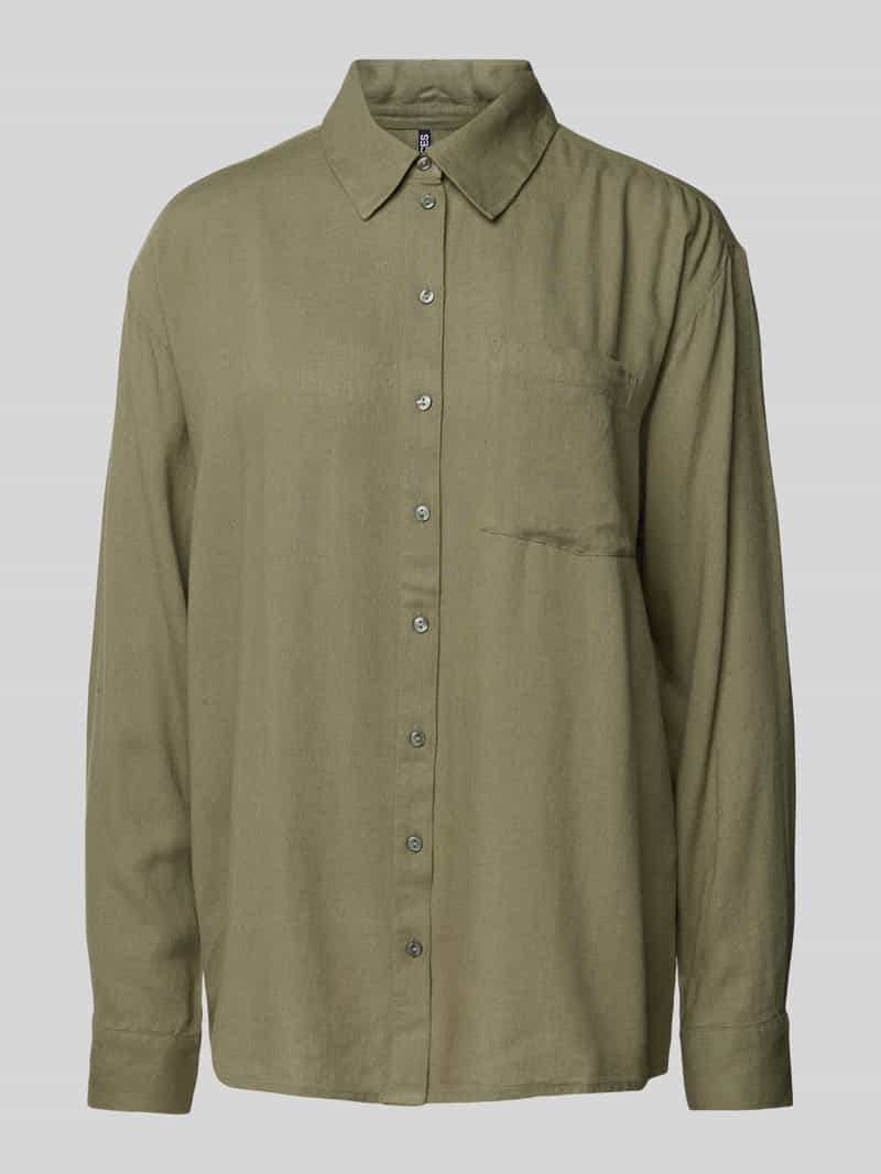 pieces Overhemdblouse PCPIA LS LOOSE SHIRT WVN NOOS