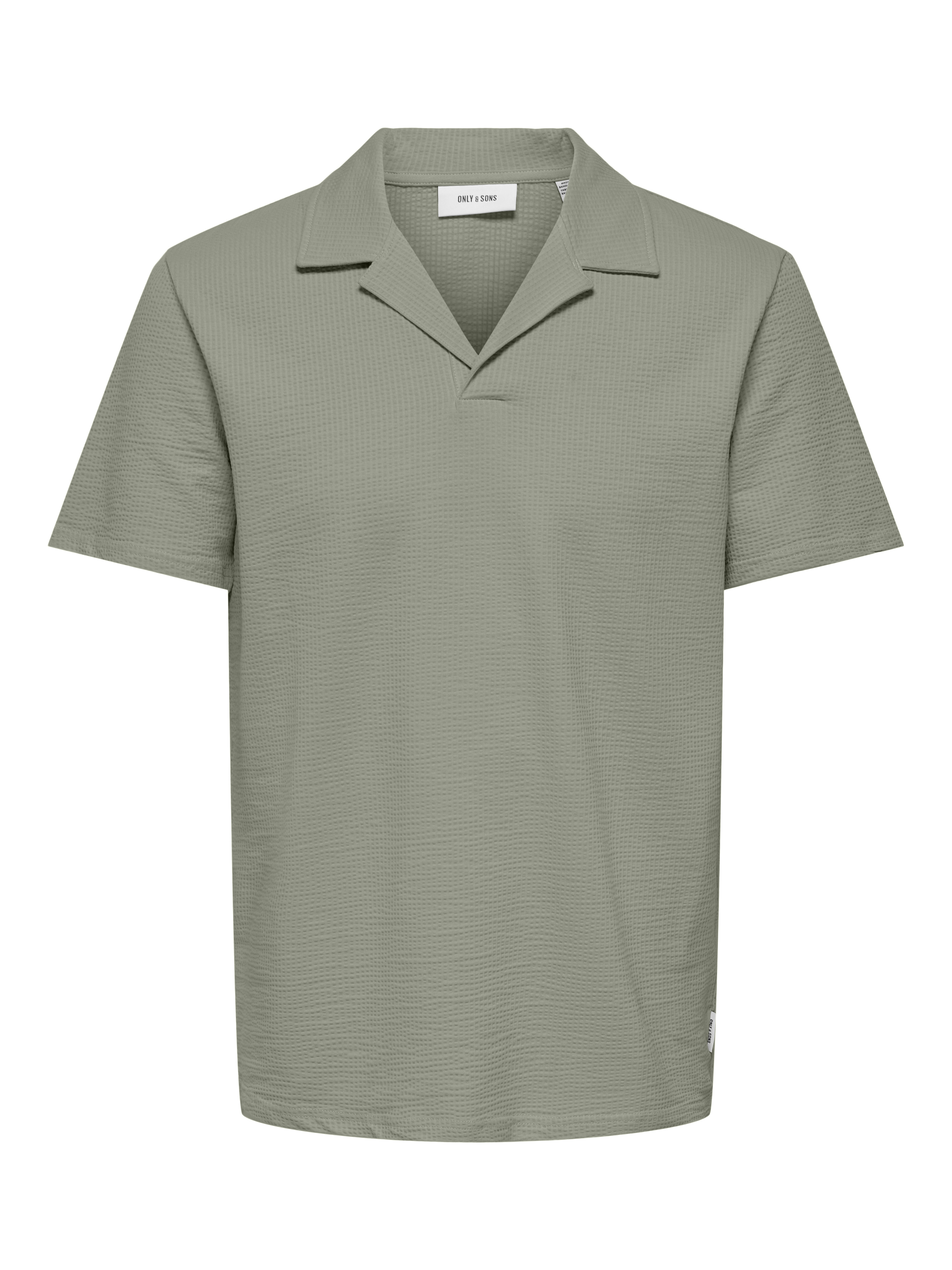 Only & Sons Onskian reg seersucker resort polo