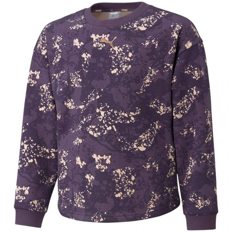 Puma Sweatshirt met alpha all-over print en ronde hals voor kinderen/kids