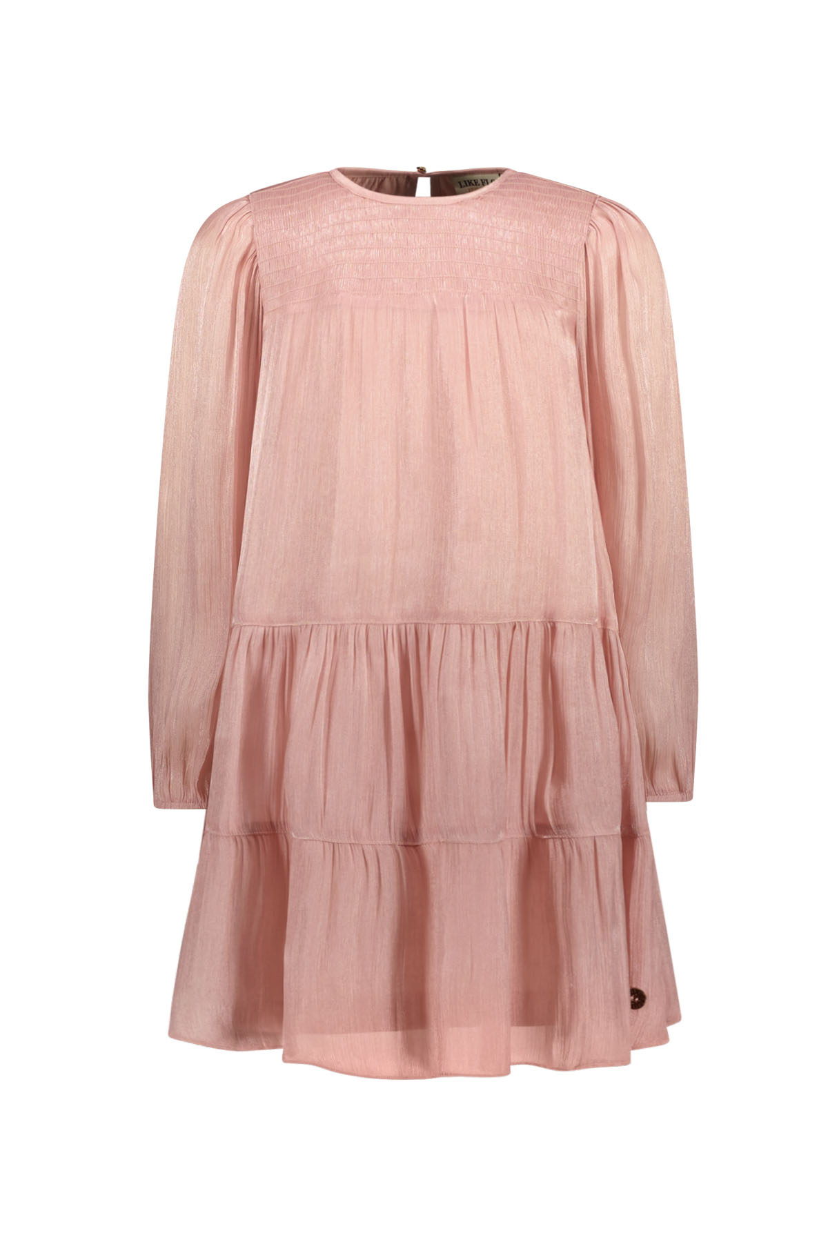 Like Flo Zomer jurk meisjes Licht roze - gelaagd - Manon