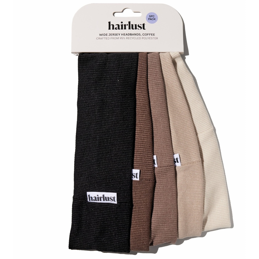 Hairlust Wide Jersey Headbands, Coffee