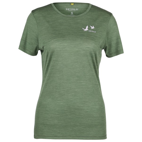 Devold - Women's Active Birds Tee - Merinoshirt, forest