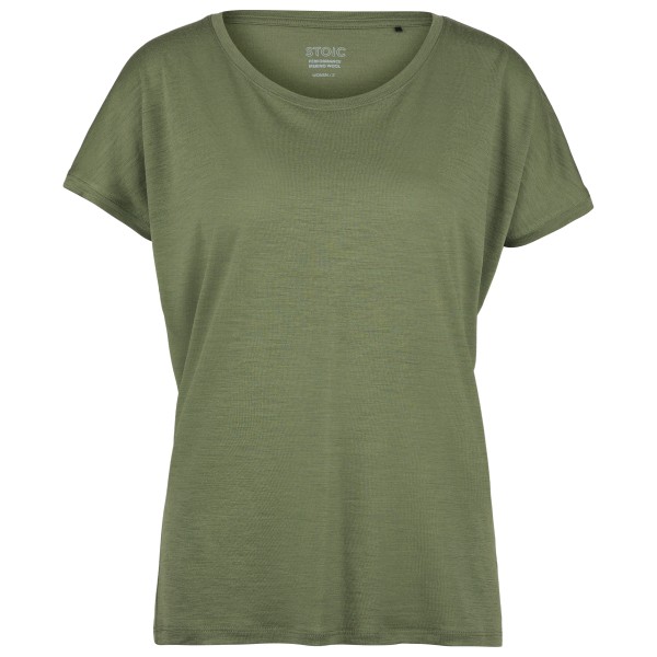 Stoic - Women's Merino155 LaholmSt. Loose Shirt - Merinoshirt, olijfgroen