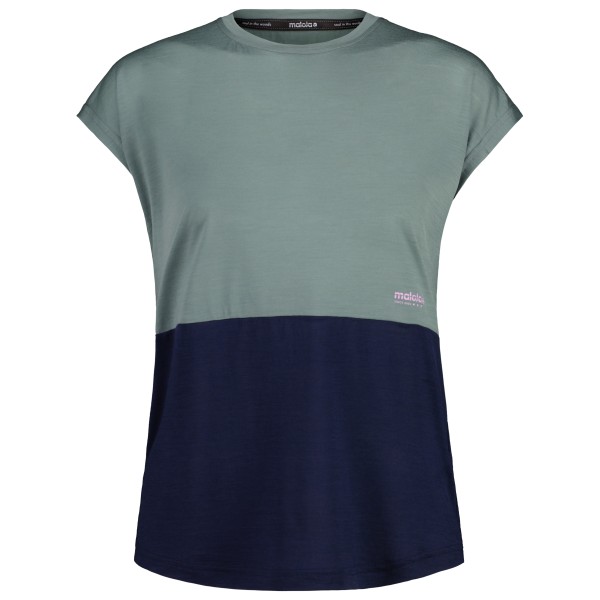 Maloja - Women's SchwarzenseeM. - Merinoshirt, blauw/turkoois