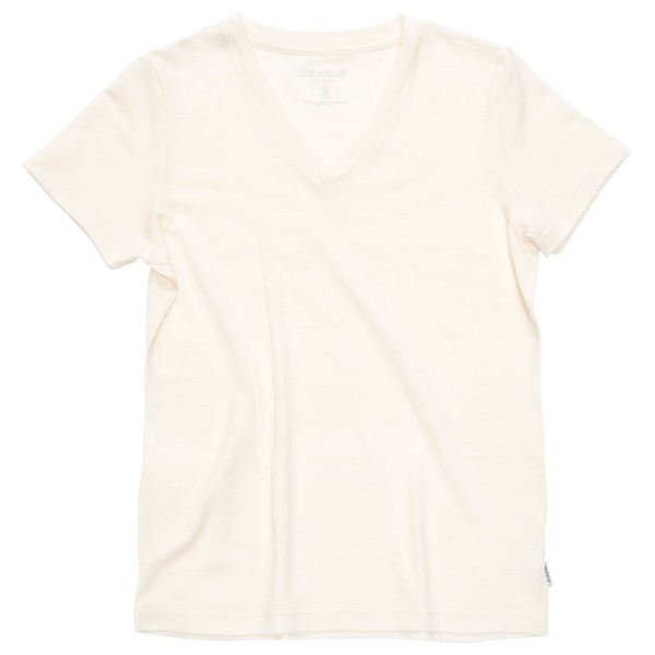 Devold - Women's Premium V-Neck - Merinoshirt, wit