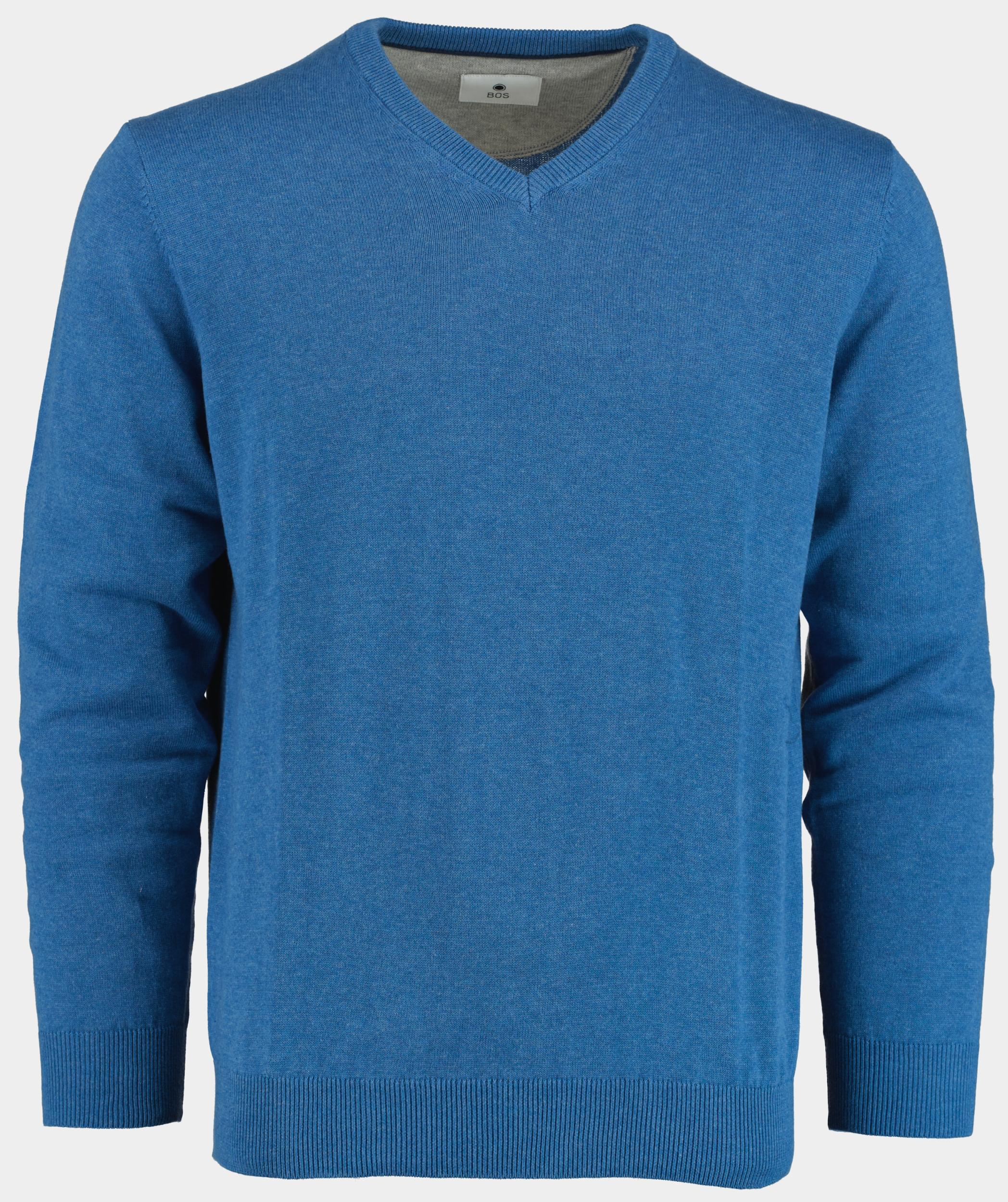 Bos Bright Blue Pullover cotton regular fit kobalt 518100cct-13/655