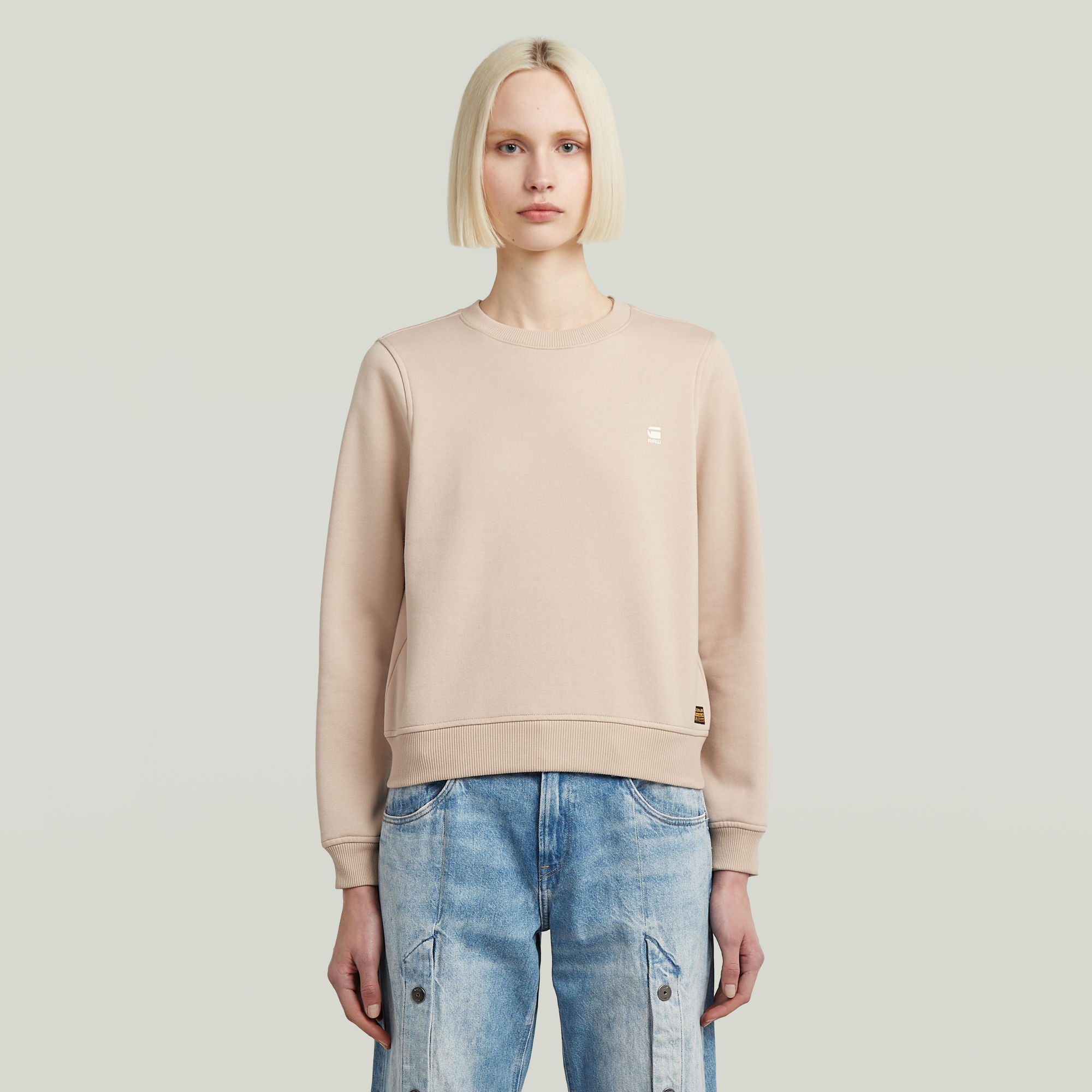 G-Star RAW Logo Crew Sweater - Roze - Dames