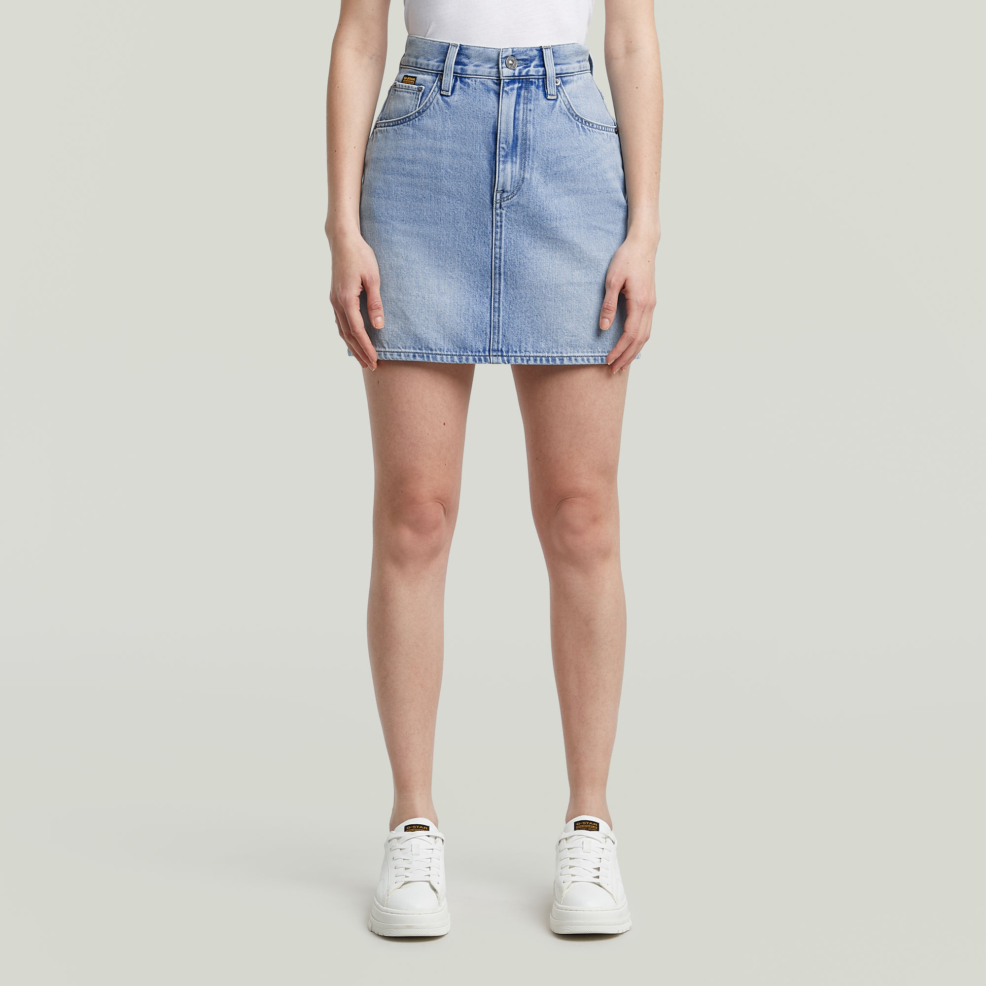 G-Star RAW Viktoria Korte Rok Clean Edge - Lichtblauw - Dames