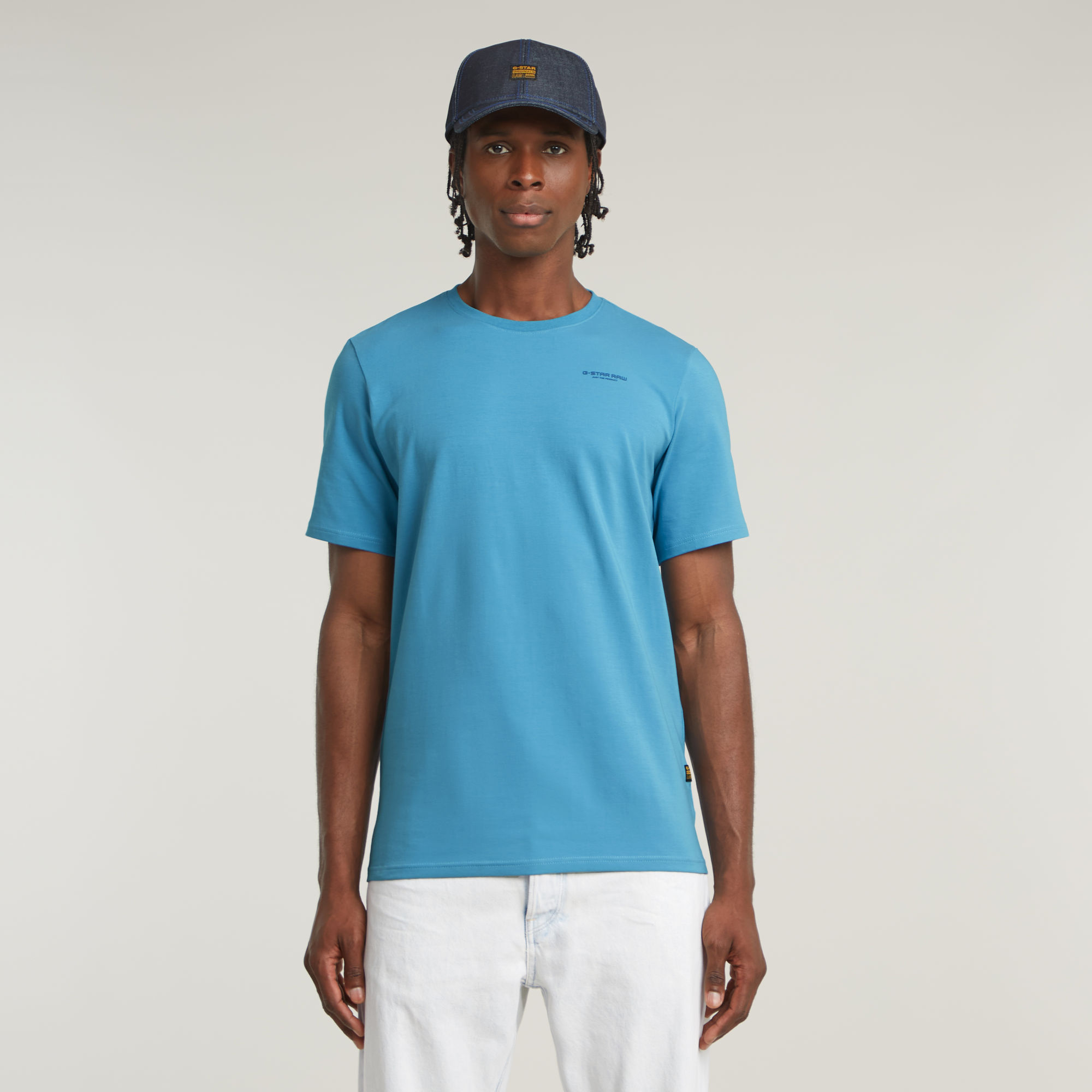 G-Star RAW Slim Base T-shirt - Midden blauw - Heren