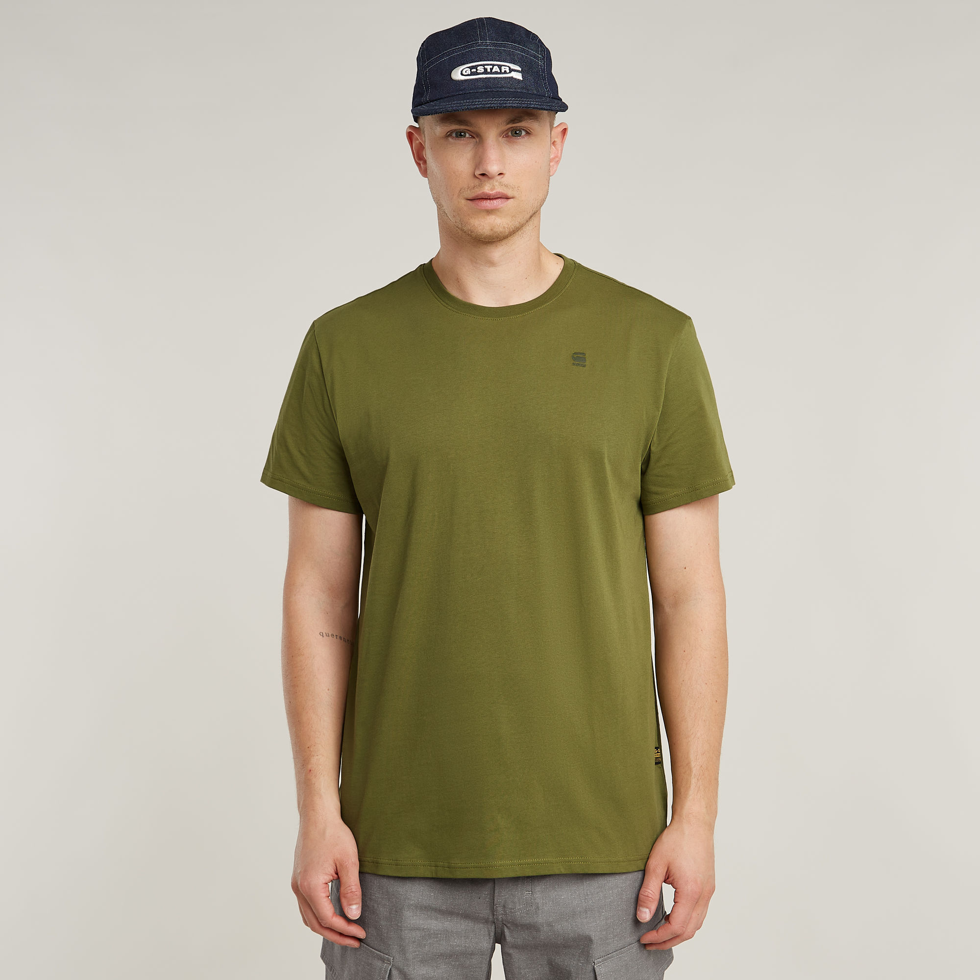 G-Star RAW Base-s Ribbed T-shirt - Groen - Heren