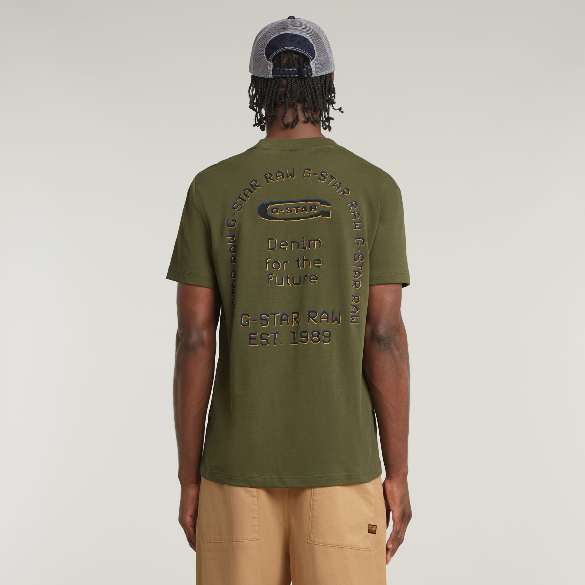 G-Star RAW Back Graphic Arch Ribbed T-shirt - Groen - Heren