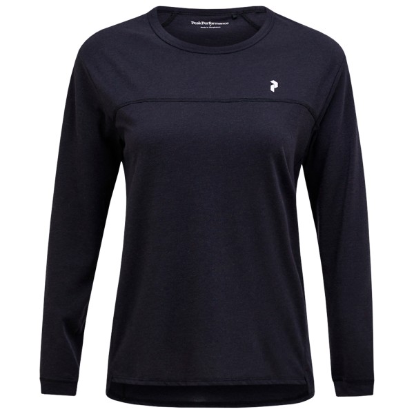 Peak Performance - Women's Trail Wool Blend L/S - Merinoshirt, zwart/blauw