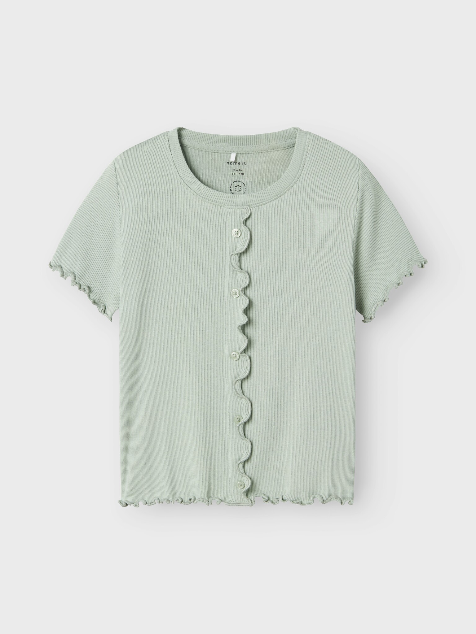 Name it zomer t-shirt S/S meisjes - blauw grijs - Nkfholimse