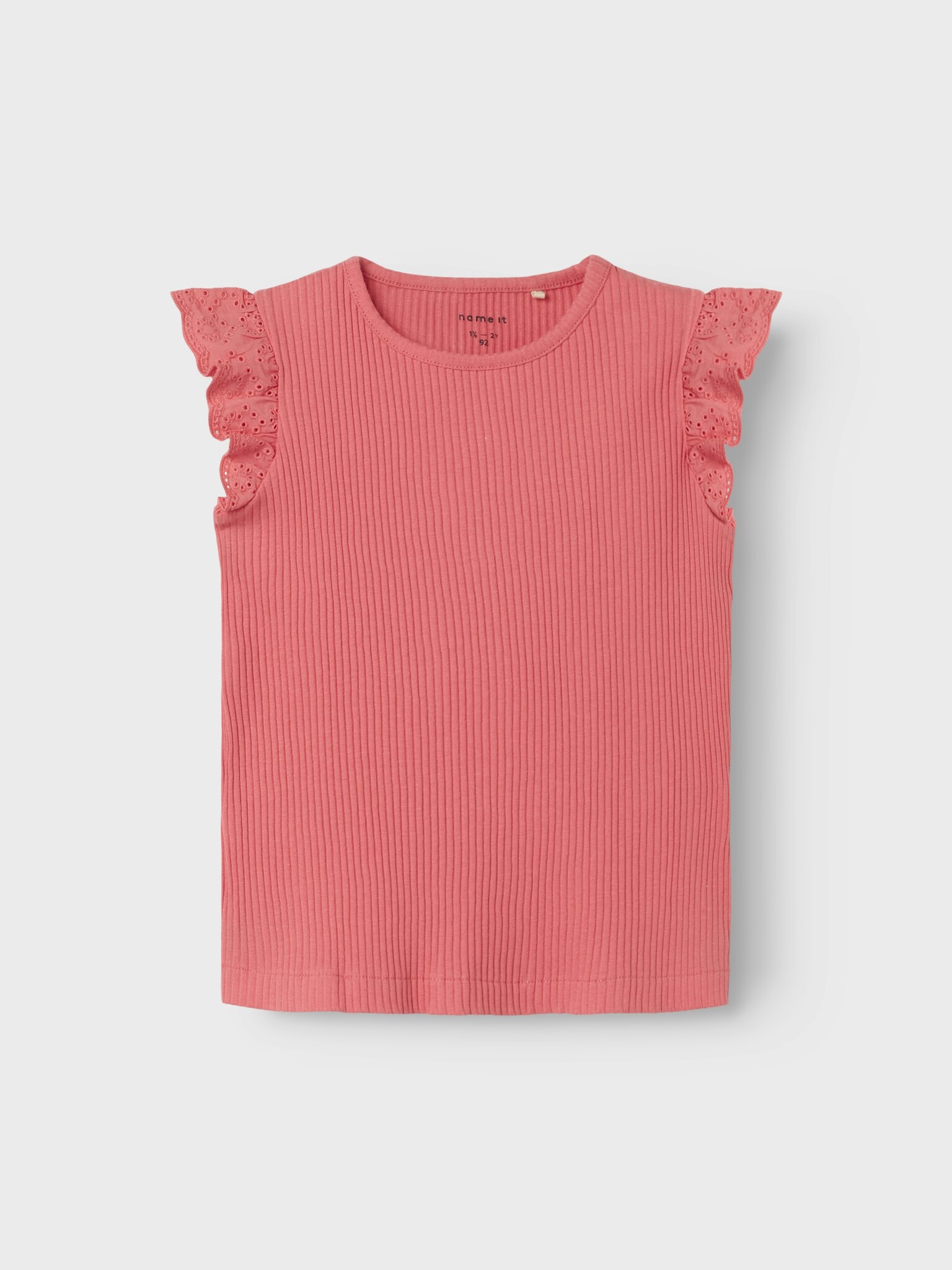 Name it zomer top S/S meisjes - koraal - Nkfhalina