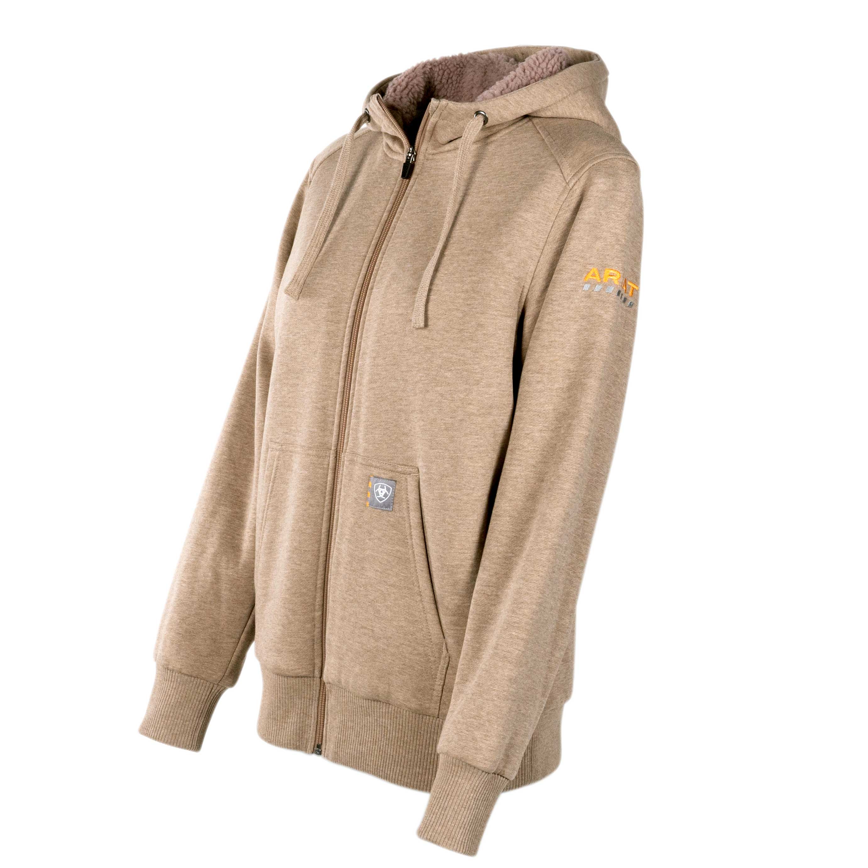 Ariat Dames Vest Rebar All-Weather Sherpa Full Zip Hoodie, oatmeal heather