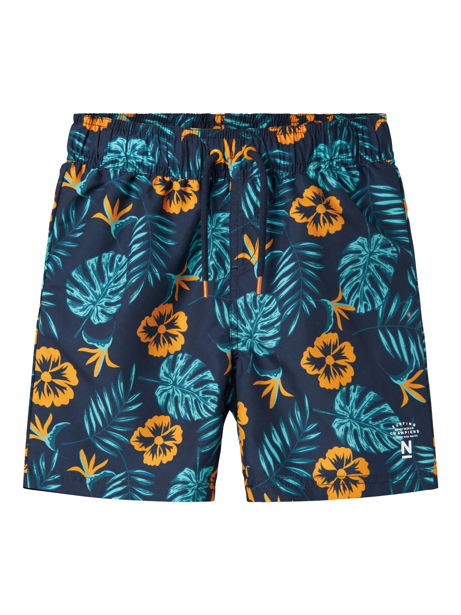 Name It Jongens zwemshorts nkmzaba bladeren/bloemenprint