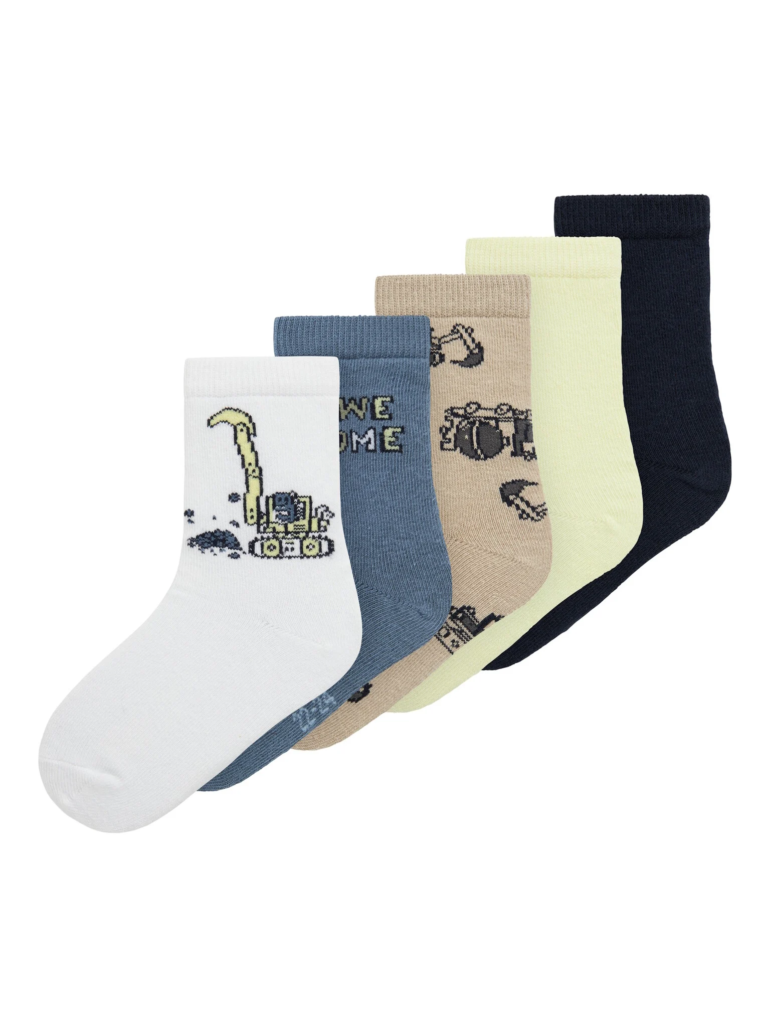 Name It Jongens sokken nmmvagn print/effen 5-pack color