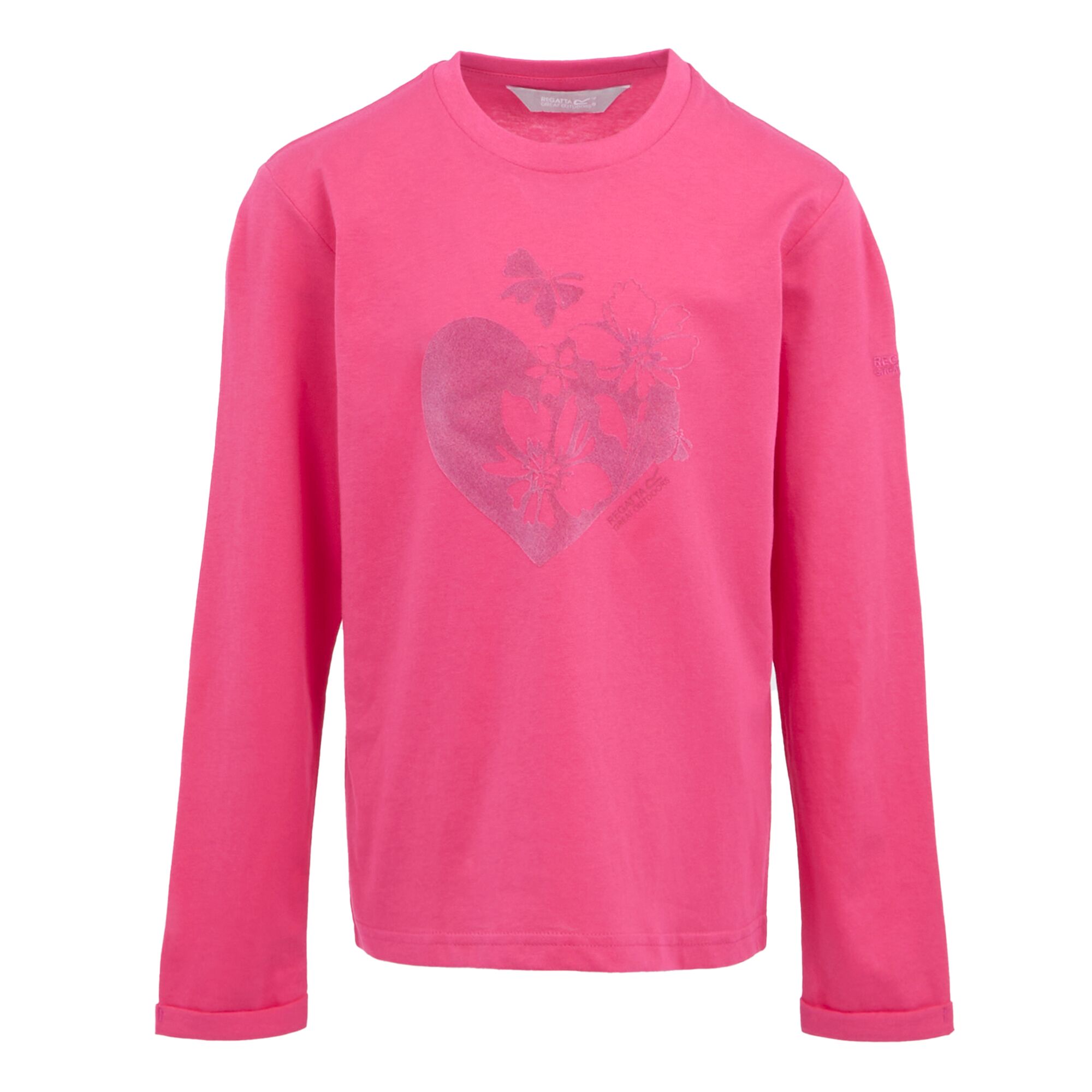 Regatta Kinderen/kinderen wenbie iii harten & bloemen t-shirt met lange mouwen