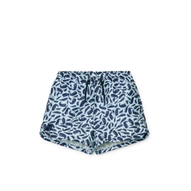 LIEWOOD Aiden bedrukte boardshort ocean /pure sky