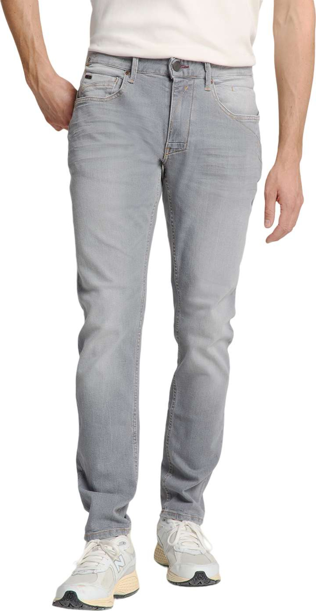 No Excess Denim, tapered 712, light grey, str light grey den