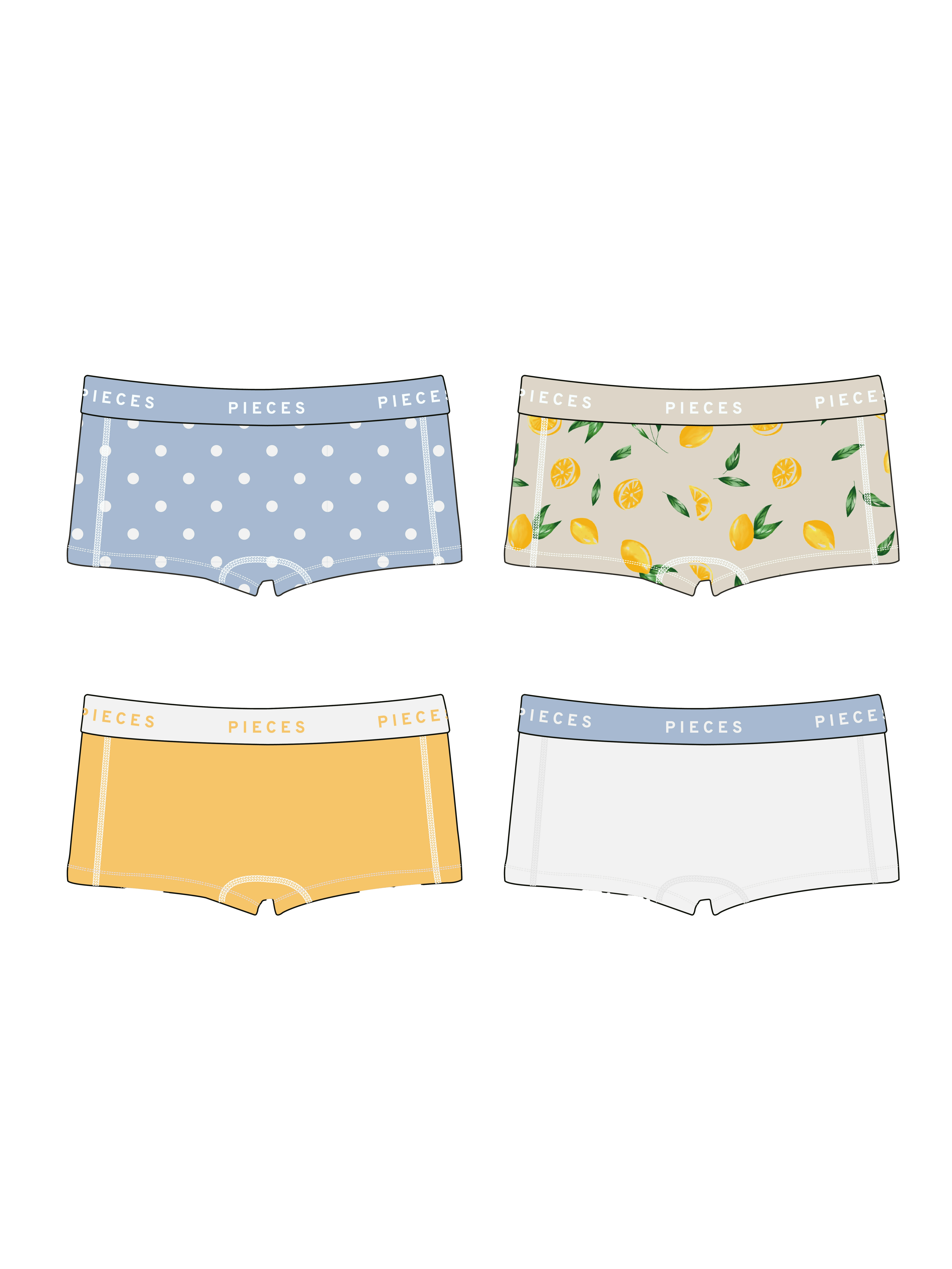 Pieces Pclogo lady 4 pack bc