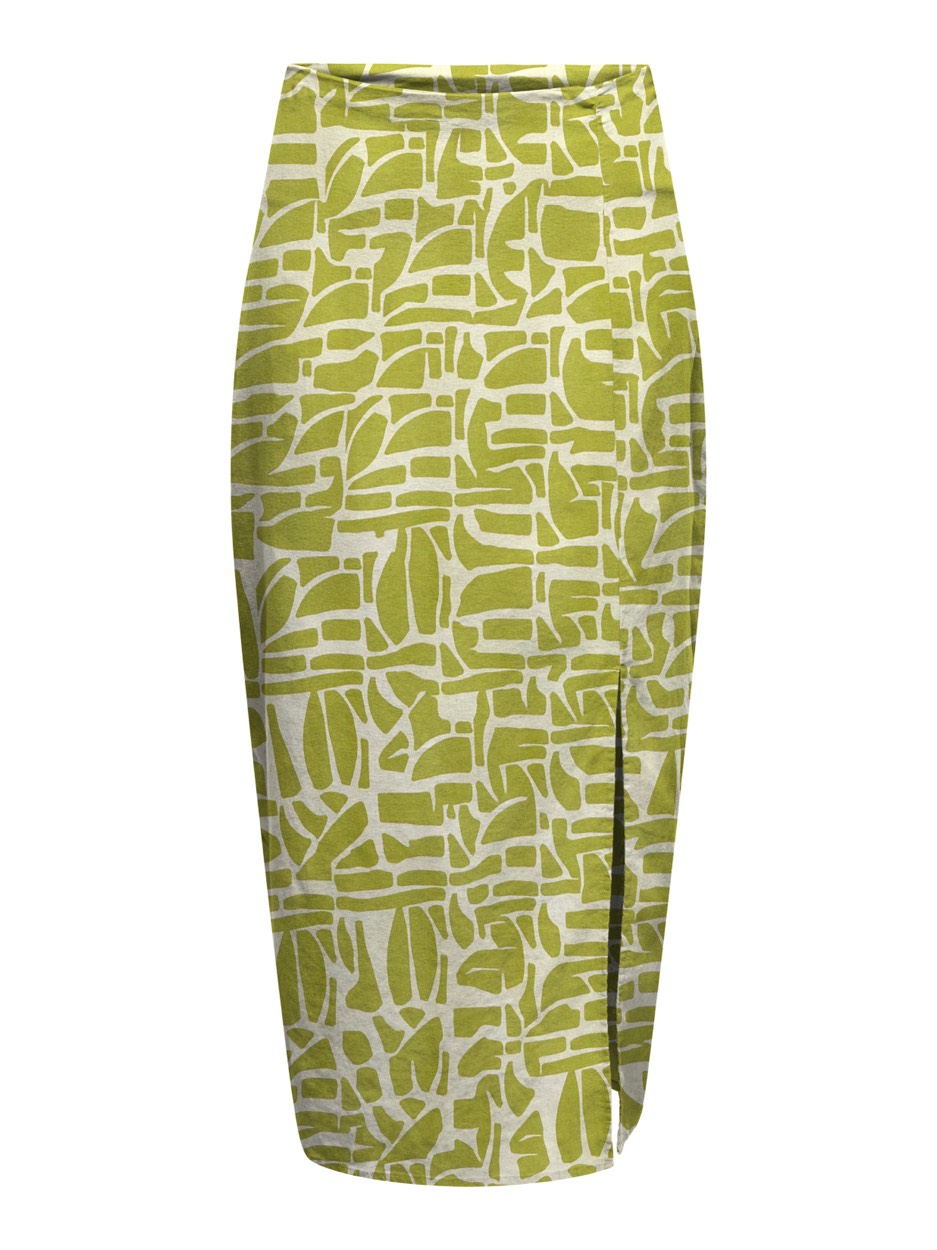 Only Onldahlia linen midi skirt ptm dessin