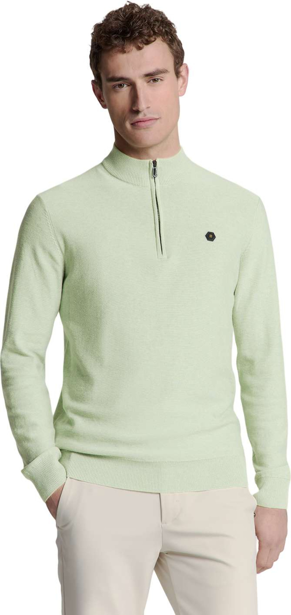 No Excess Pullover half zip melange mint