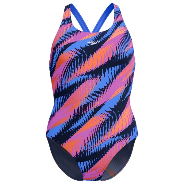 Speedo - Women's Allover Digital Powerback - Badpak, blauw