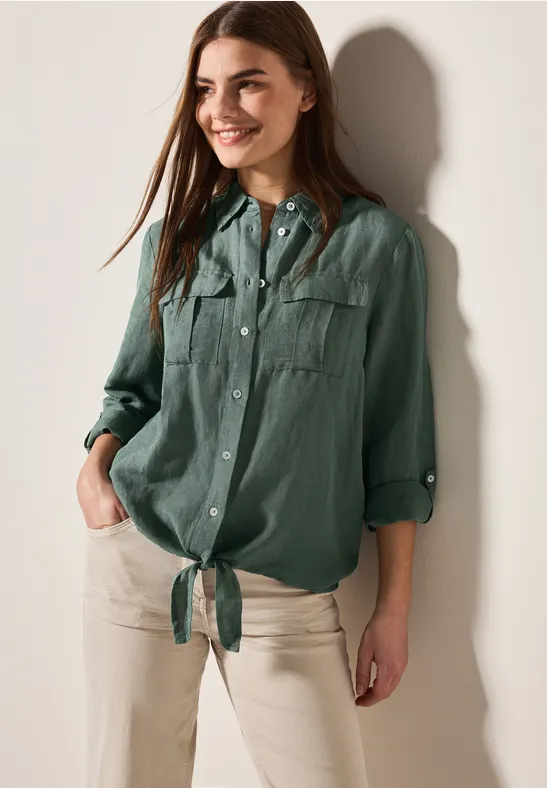 cecil Blouse met knoop in de zoom