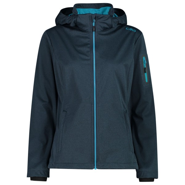 CMP - Women's Light Softshell Jacket Zip Hood - Softshelljack, blauw