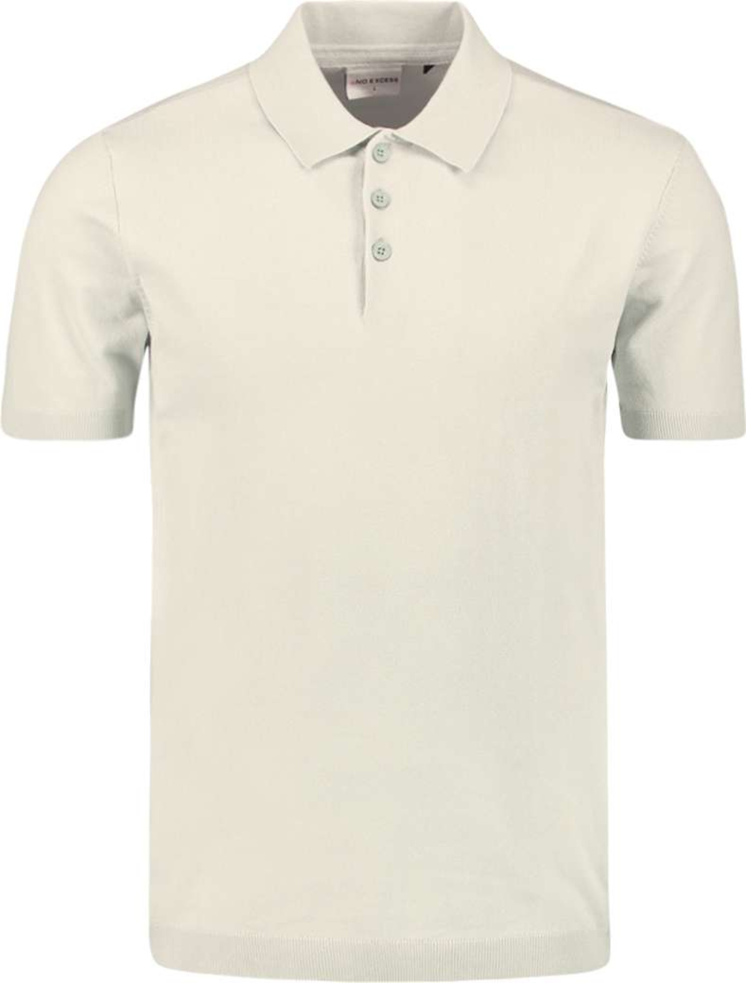 No Excess Pullover short sleeve polo button s offwhite