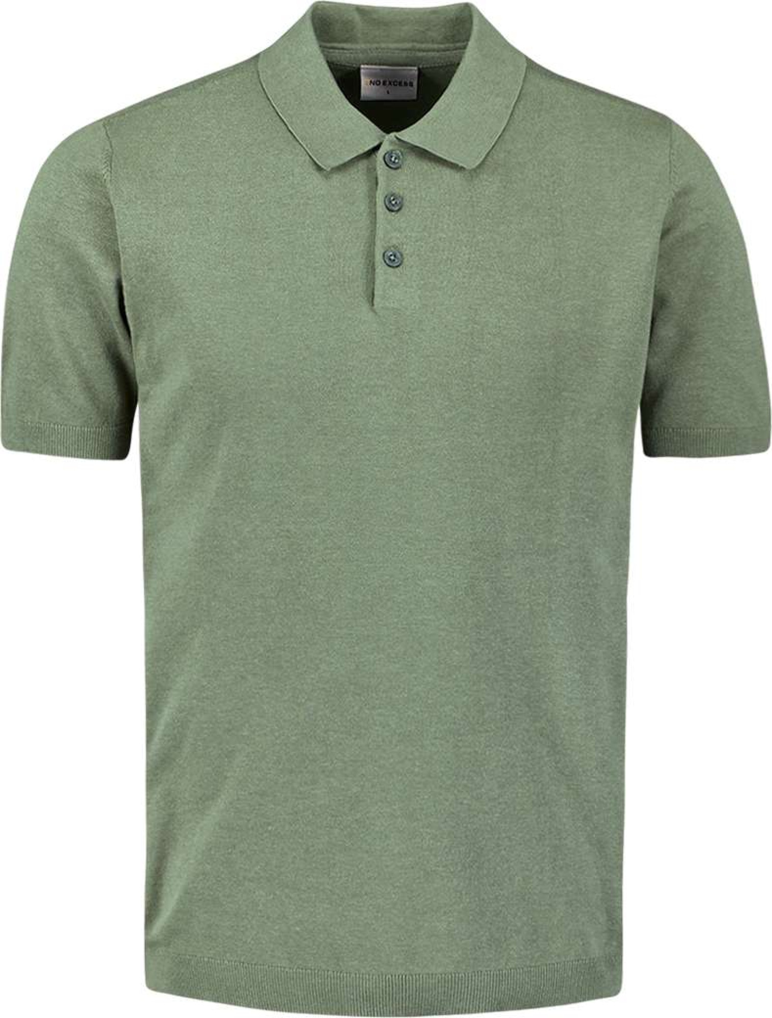 No Excess Pullover short sleeve polo button s green