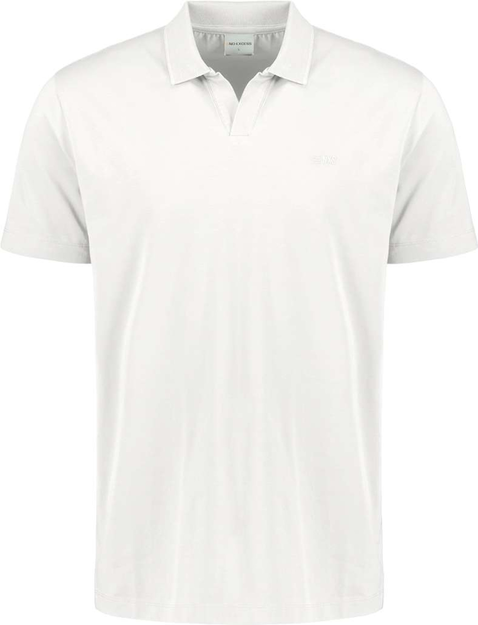 No Excess Polo v solid stretch white