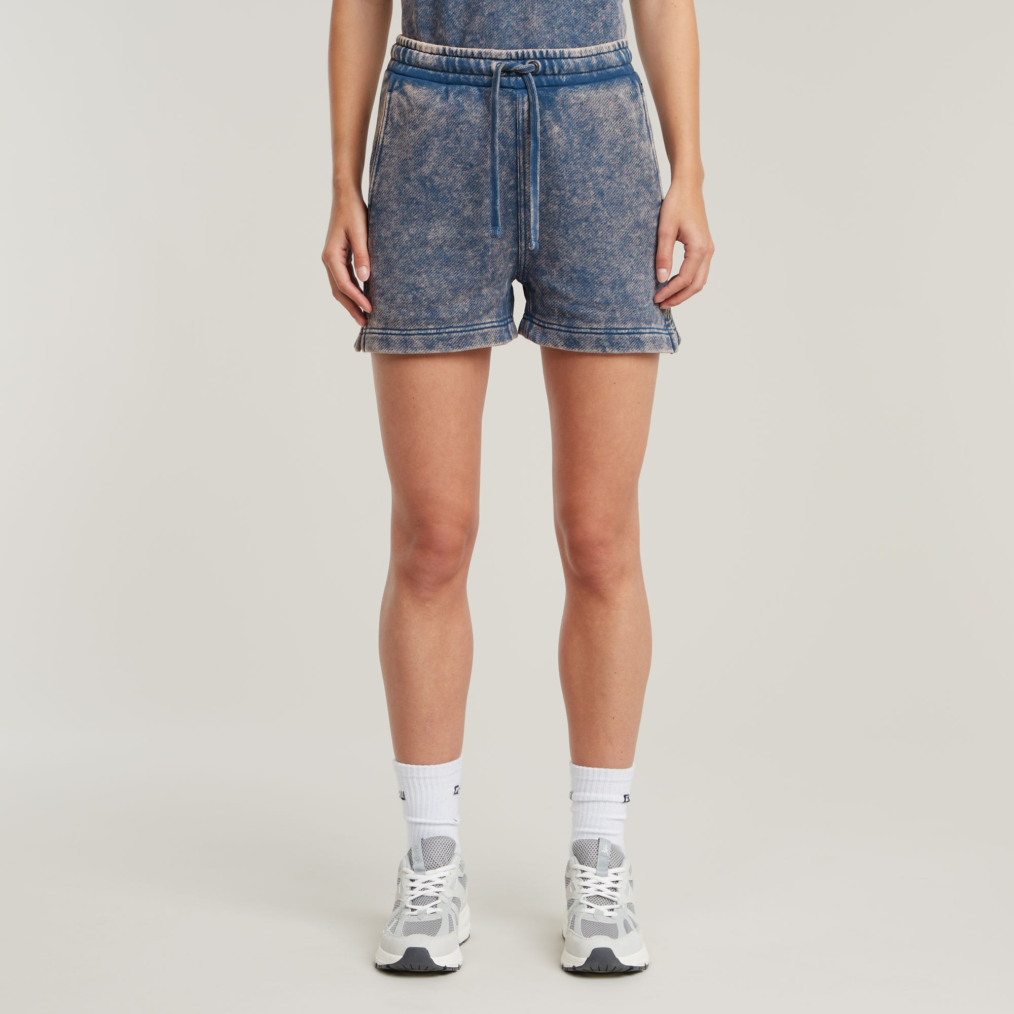 G-Star RAW Overdyed Sweat Short - Midden blauw - Dames