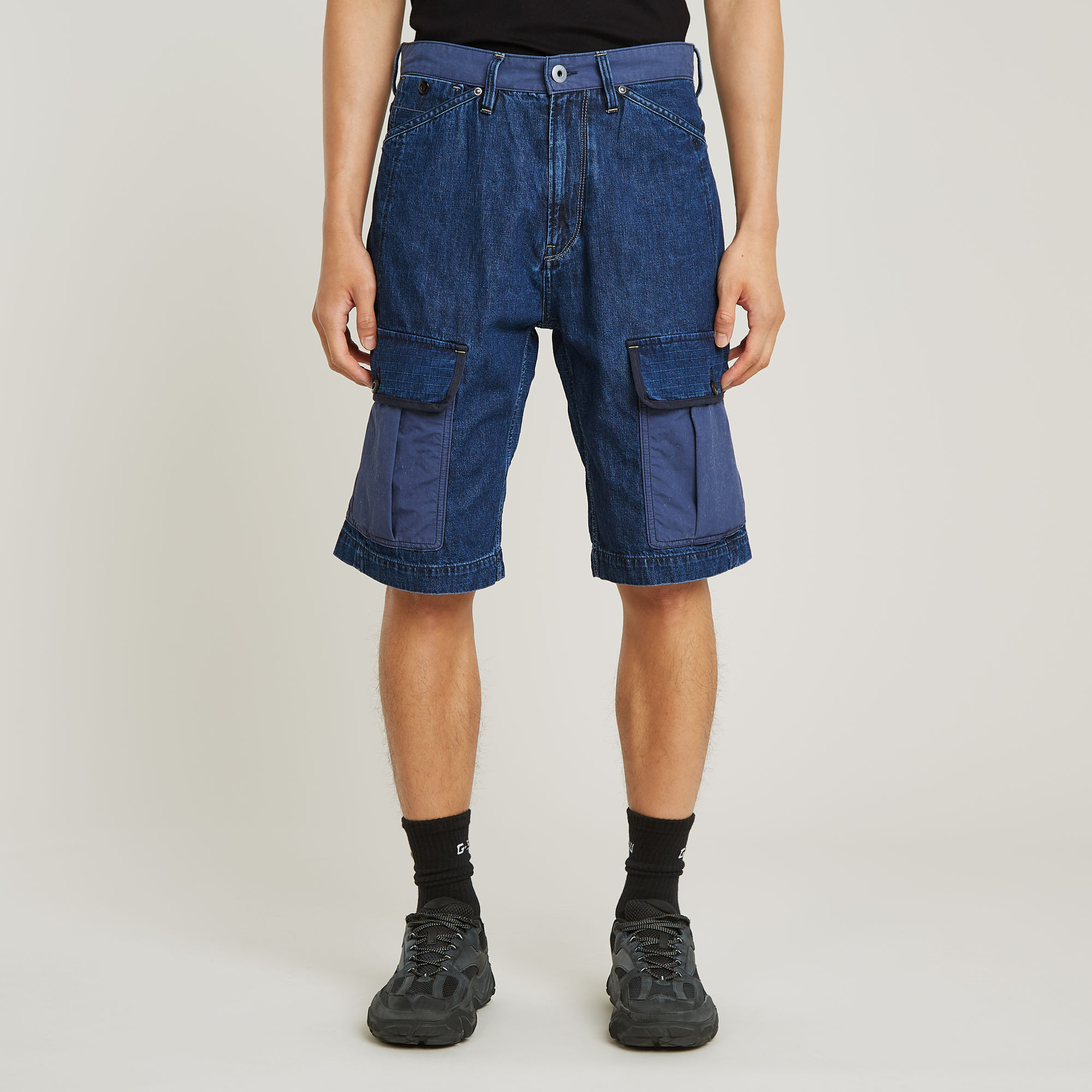G-Star RAW Bend 3D Cargo Short Fabric Mix - Donkerblauw - Heren
