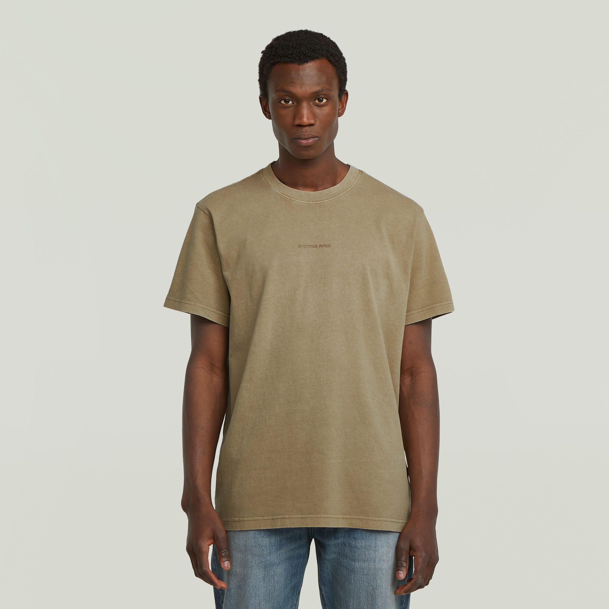 G-Star RAW Overdyed Center Chest Loose T-Shirt - Beige - Heren