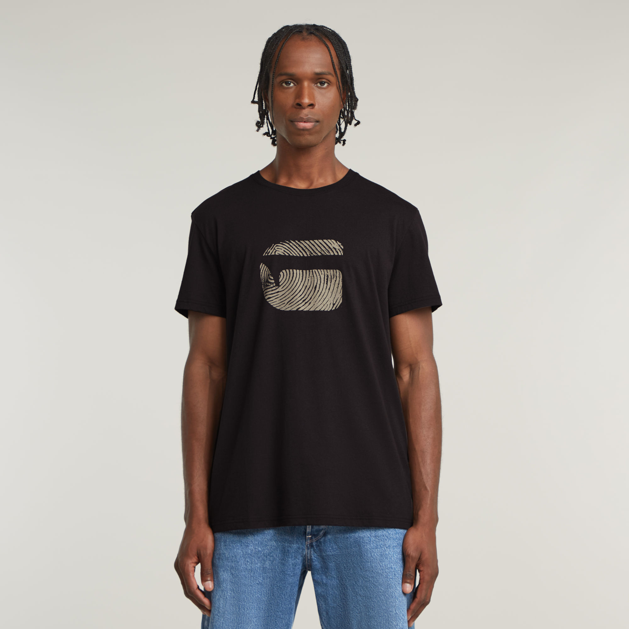 G-Star RAW Finger Print Burger T-Shirt - Zwart - Heren