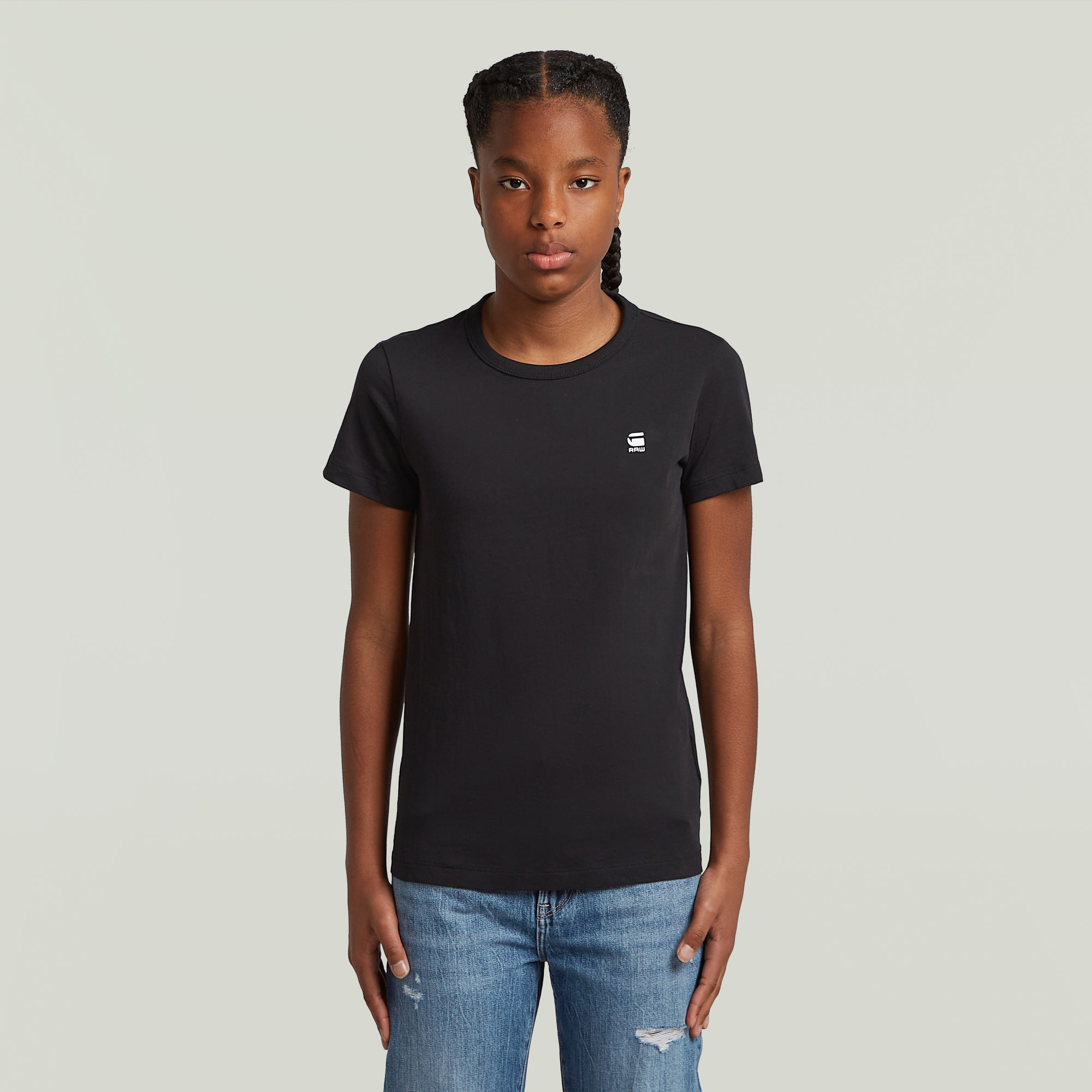 G-Star RAW Slim T-shirt Meisjes Set Van 2 - Zwart - meisjes